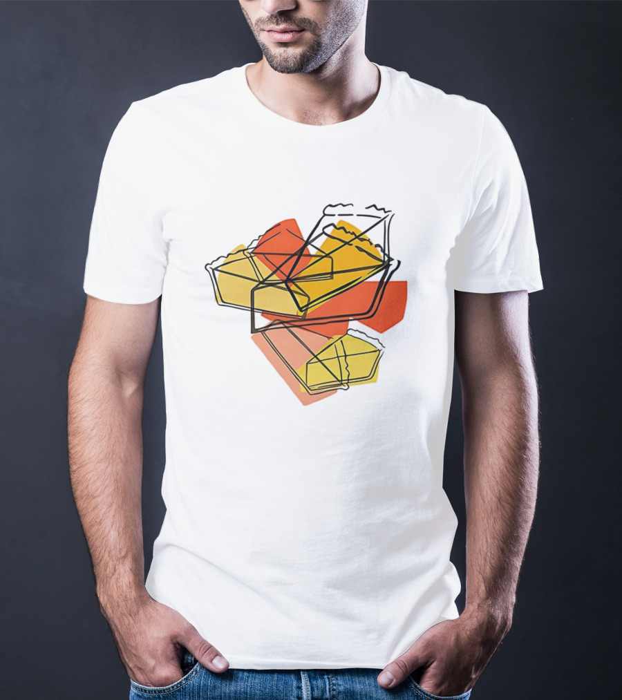 Cake Cosmopolis Sweets Abstract Geometric Layered Design T-Shirt