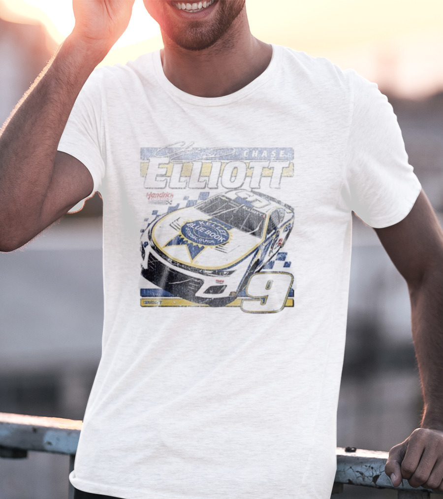 Chase Elliott Kelley Blue Book No. 9 Racing Hendrick Motorsports T-Shirt