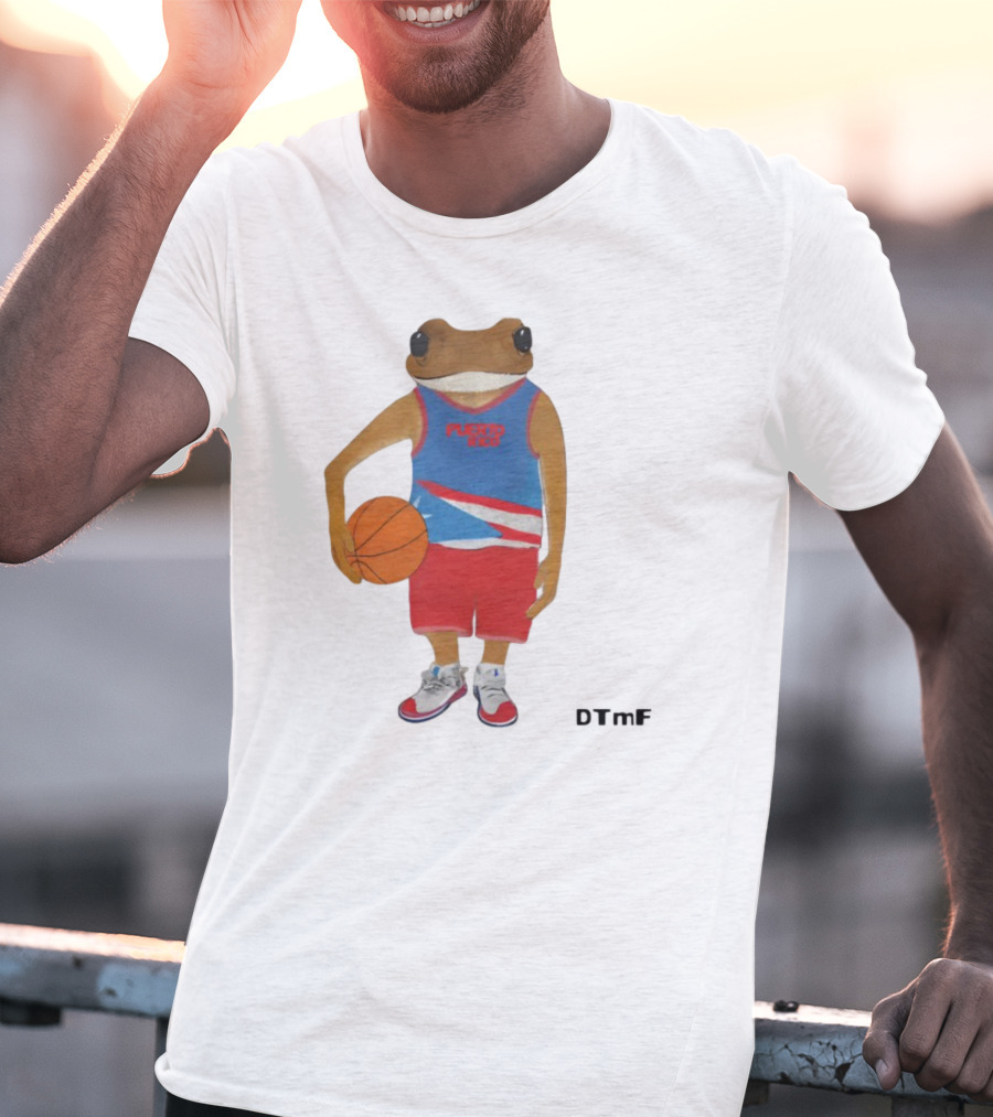 Dtmf Concho Puerto Rico Basketball Frog T-Shirt