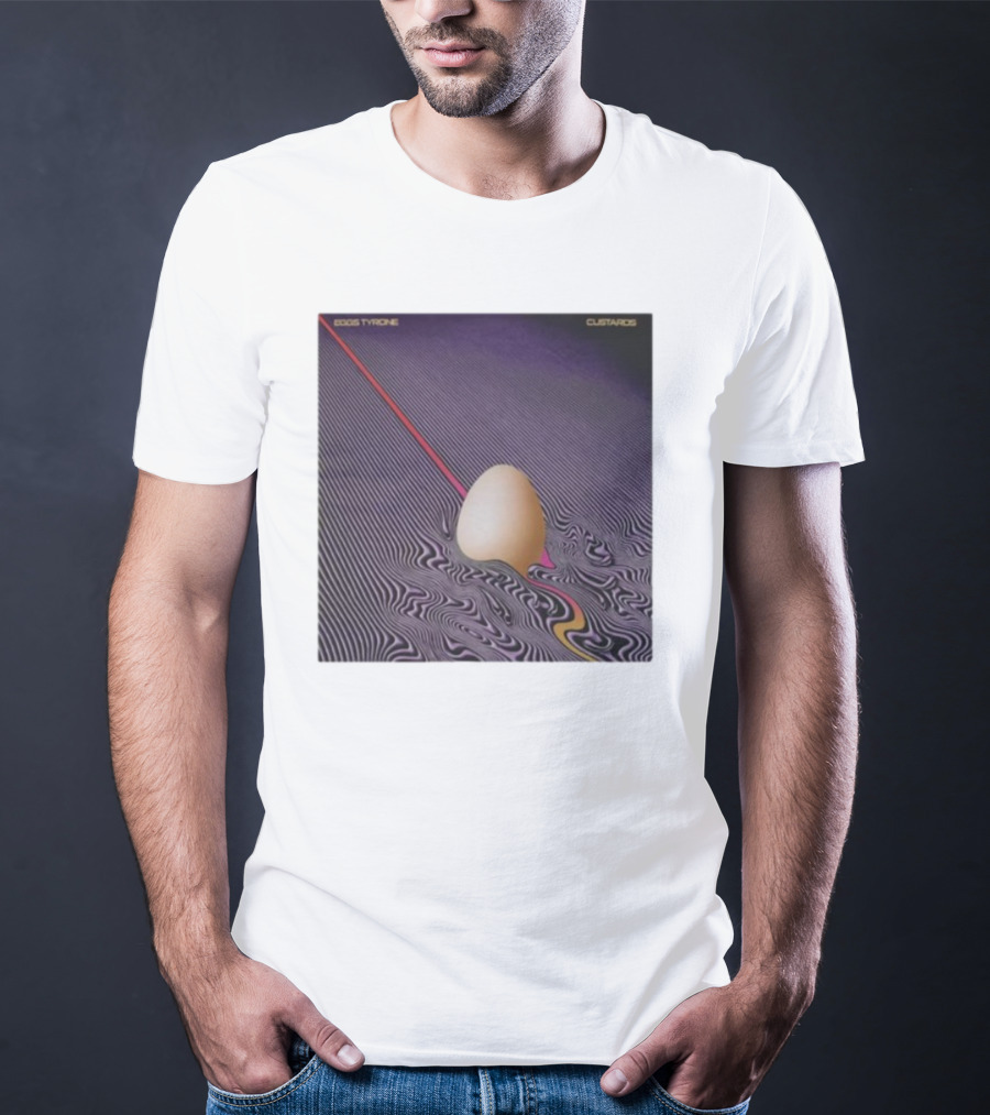 Eggs Tyrone Custards Optical Illusion Stripes With Egg T-Shirt