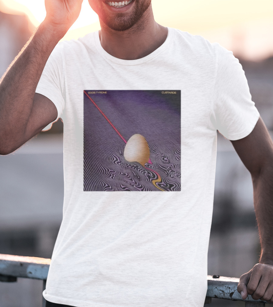 Eggs Tyrone Custards Optical Illusion Stripes With Egg T-Shirt