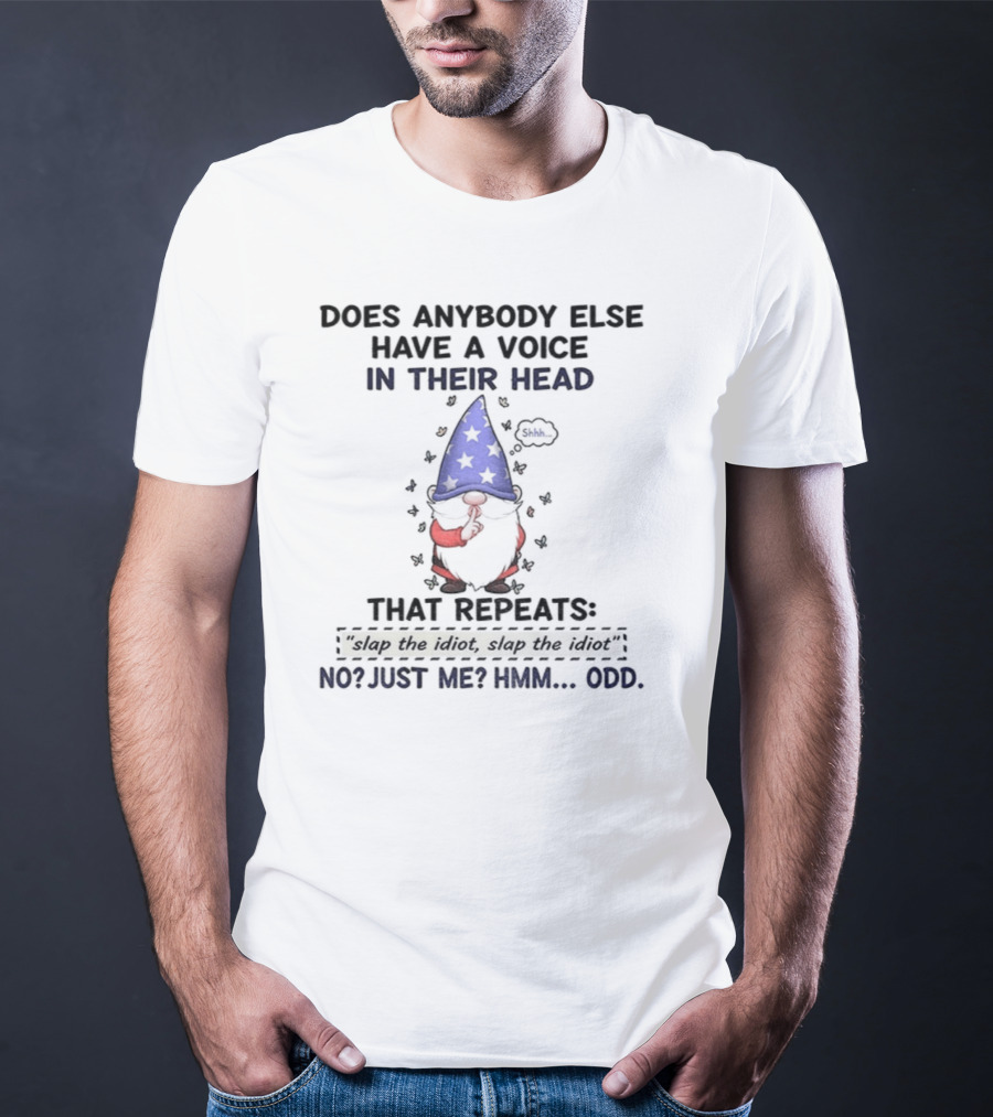 Does Anybody Else Have A Voice In Their Head That Repeats Slap The Idiot Or Just Me Gnome T-Shirt