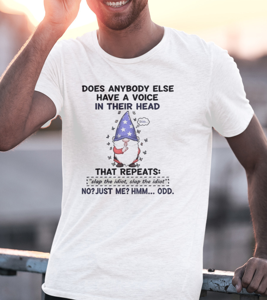 Does Anybody Else Have A Voice In Their Head That Repeats Slap The Idiot Or Just Me Gnome T-Shirt