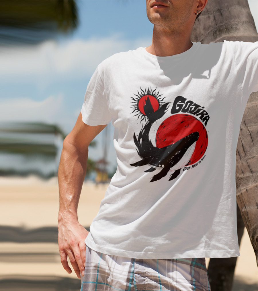 Gojira Whale Red Moon Sun Cosmic Voyage T-Shirt