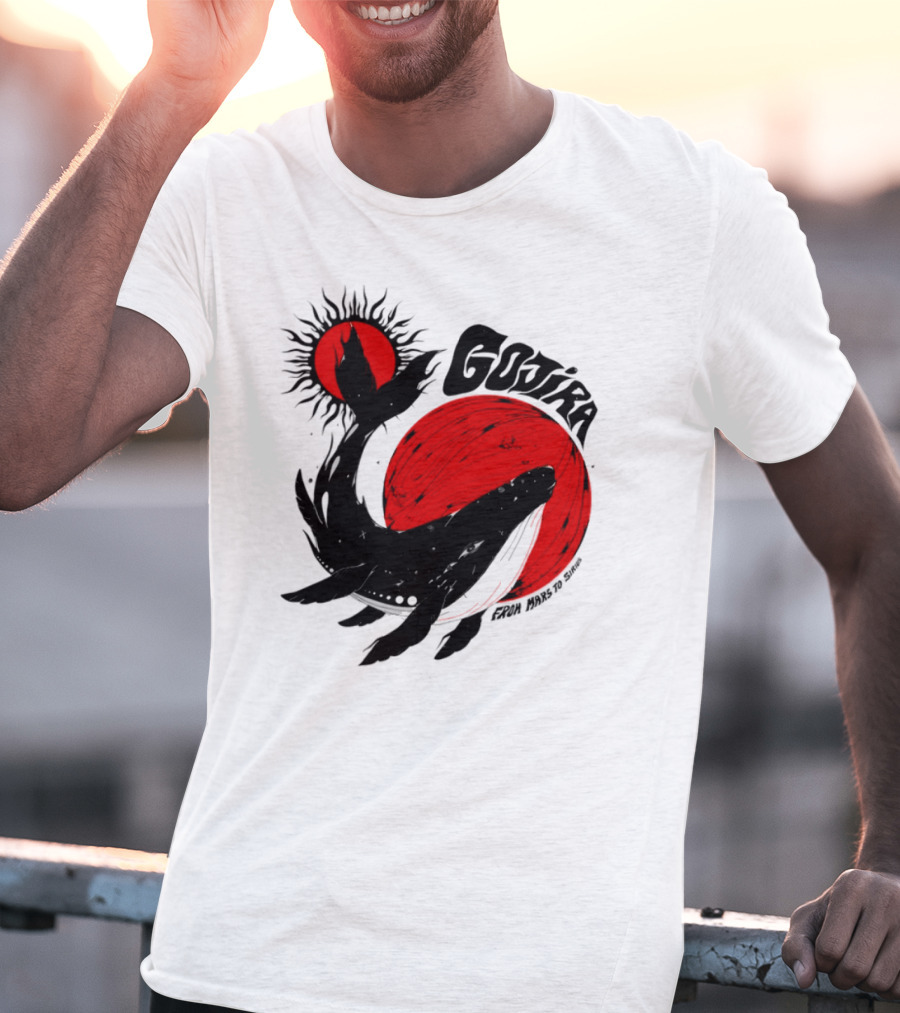 Gojira Whale Red Moon Sun Cosmic Voyage T-Shirt