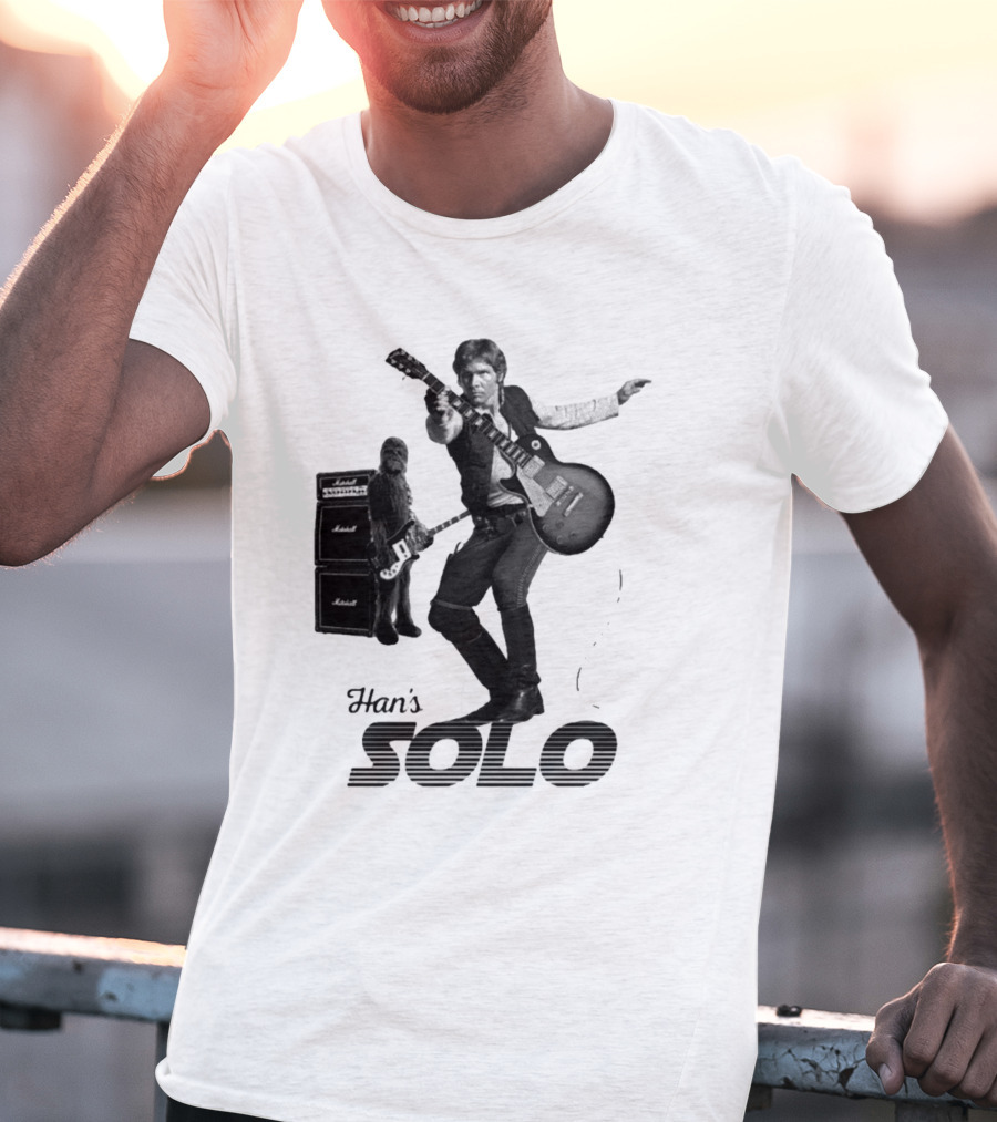 Han_s Solo Chewbacca Guitar Marshall Star Wars T-Shirt