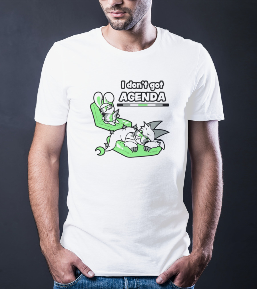 I Don’t Got Agenda Green Couch Cat And Mouse T-Shirt