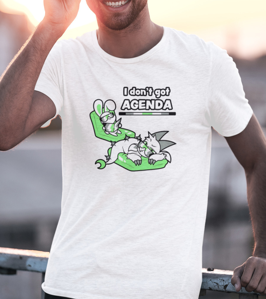 I Don’t Got Agenda Green Couch Cat And Mouse T-Shirt