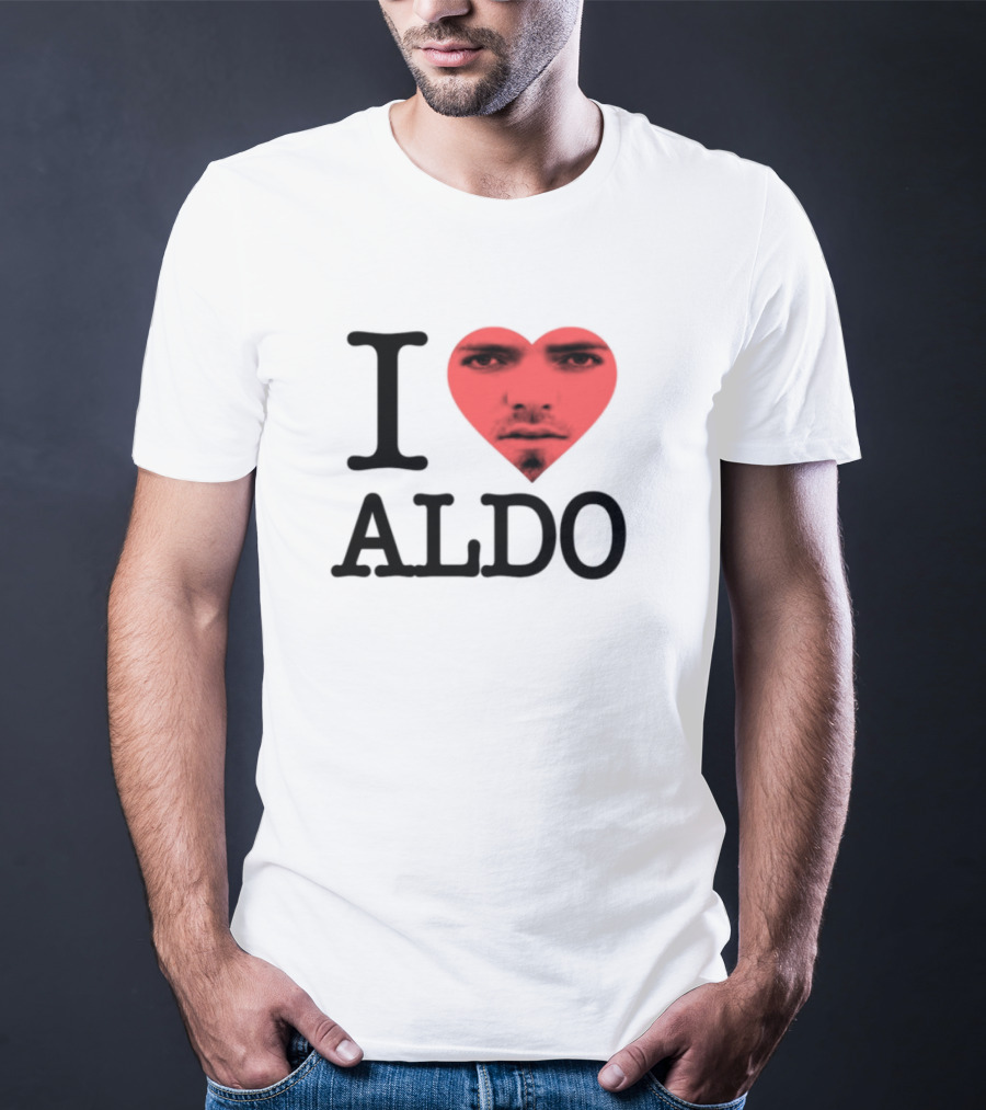 I Love Aldo Heart Face Graphic T-Shirt