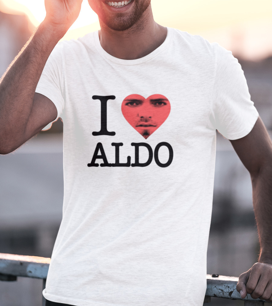 I Love Aldo Heart Face Graphic T-Shirt
