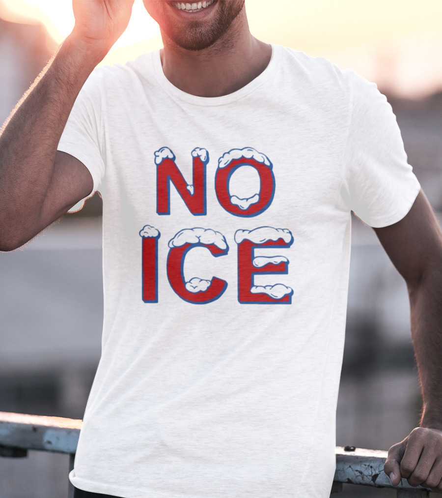 Julien Solomita No Ice Snow-Covered Text T-Shirt