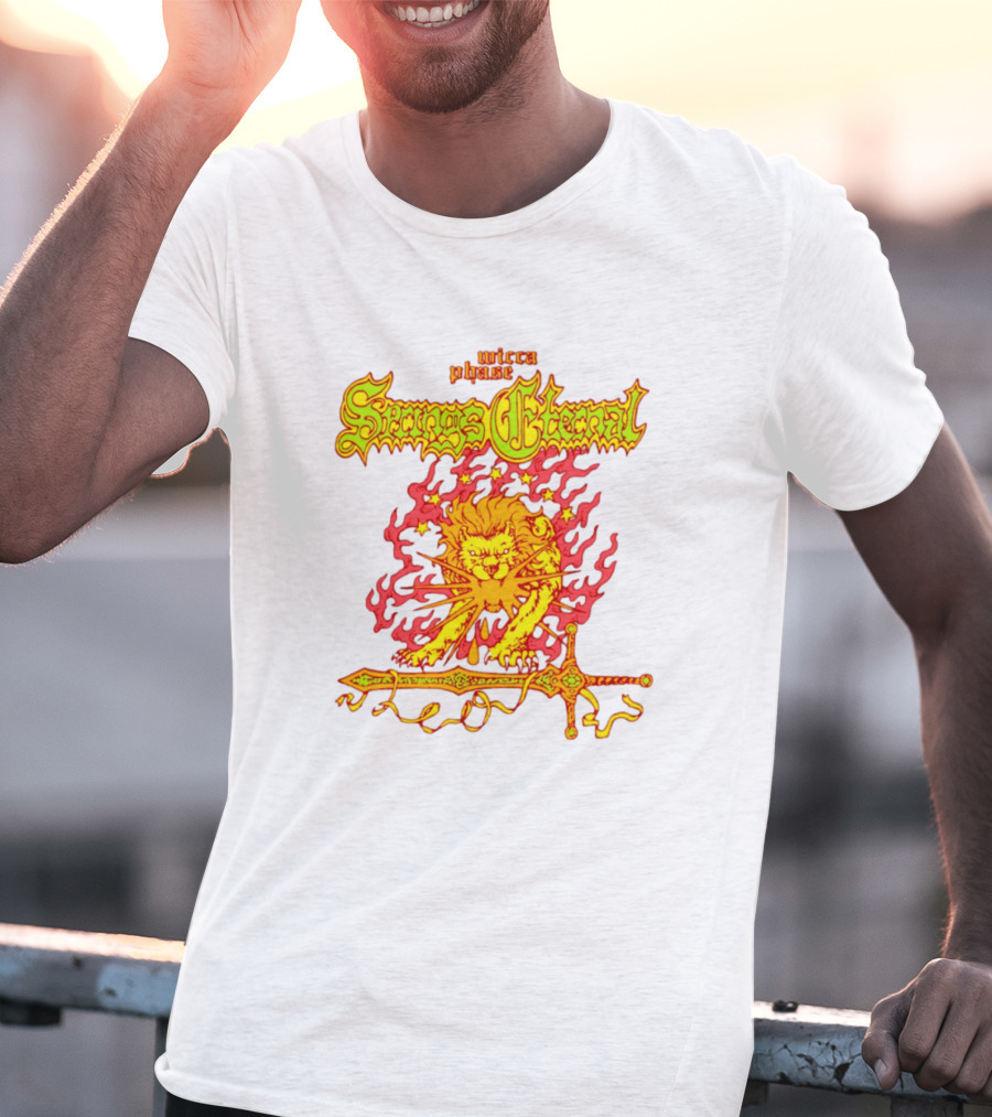 Mecca Blaze Springs Eternal Flaming Lion Sword Leo T-Shirt