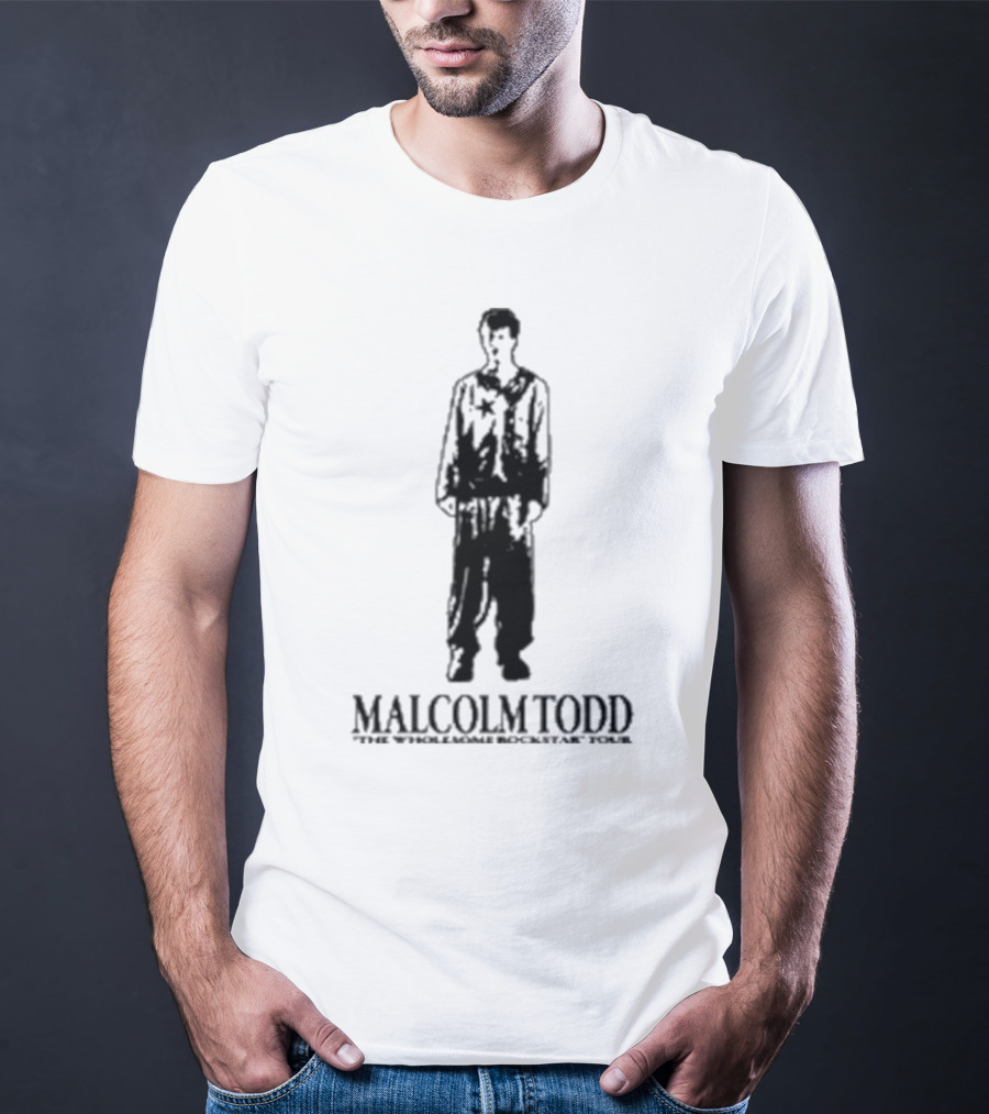 Malcolm Todd Live In Concert The Wholesome Rockstar Tour 2025 Monochrome Stage Presence T-Shirt
