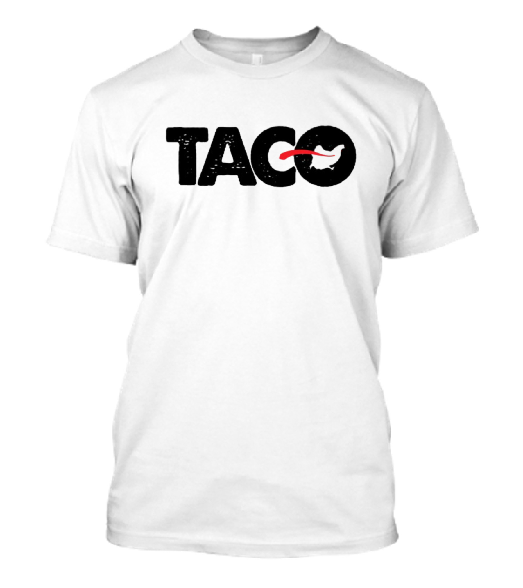 Minocqua Brewing Taco Branded Black And Red Text T-Shirt