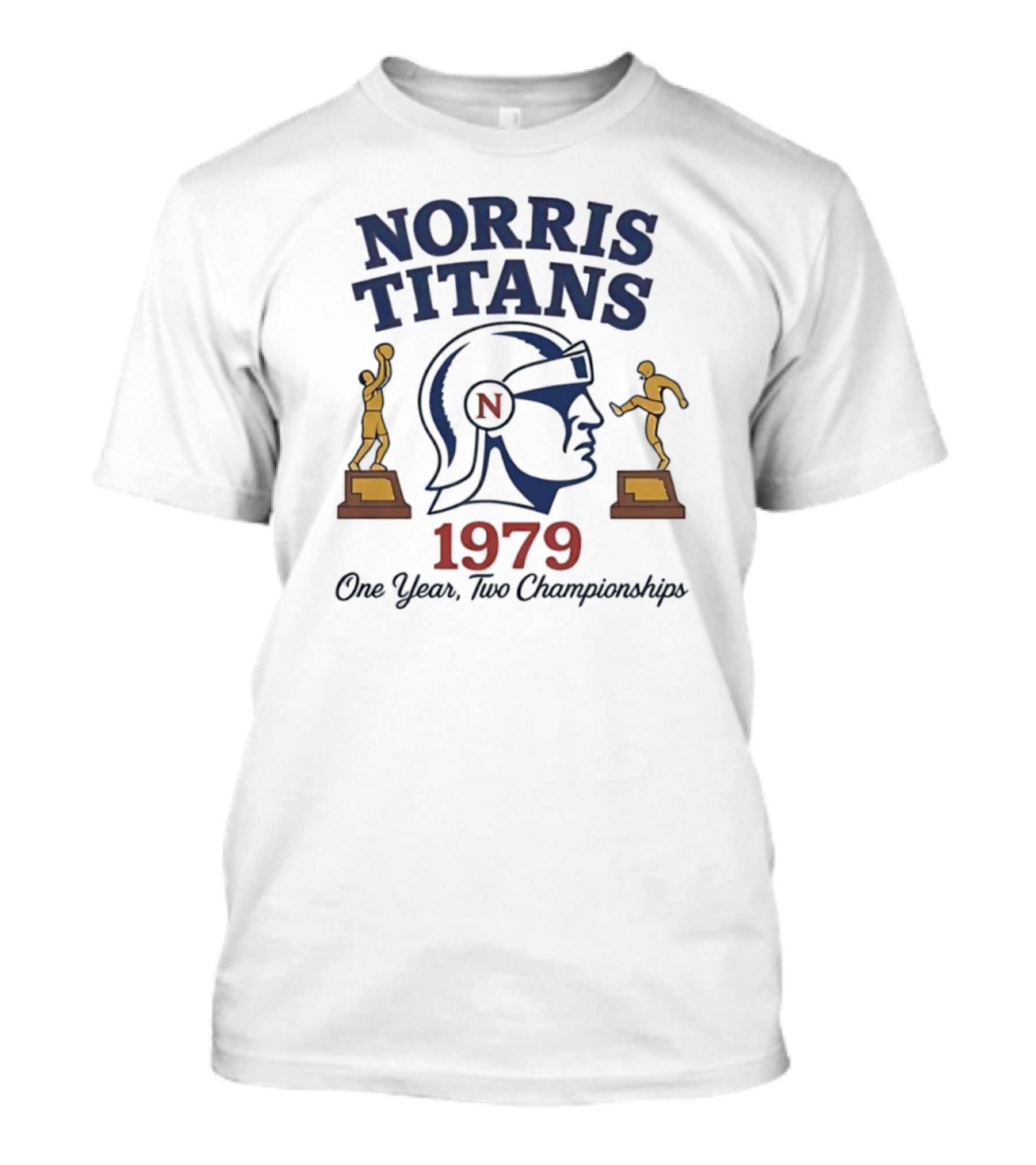 Norris Titans 1979 One Year Two Championships Iconic Sports Victory T-Shirt