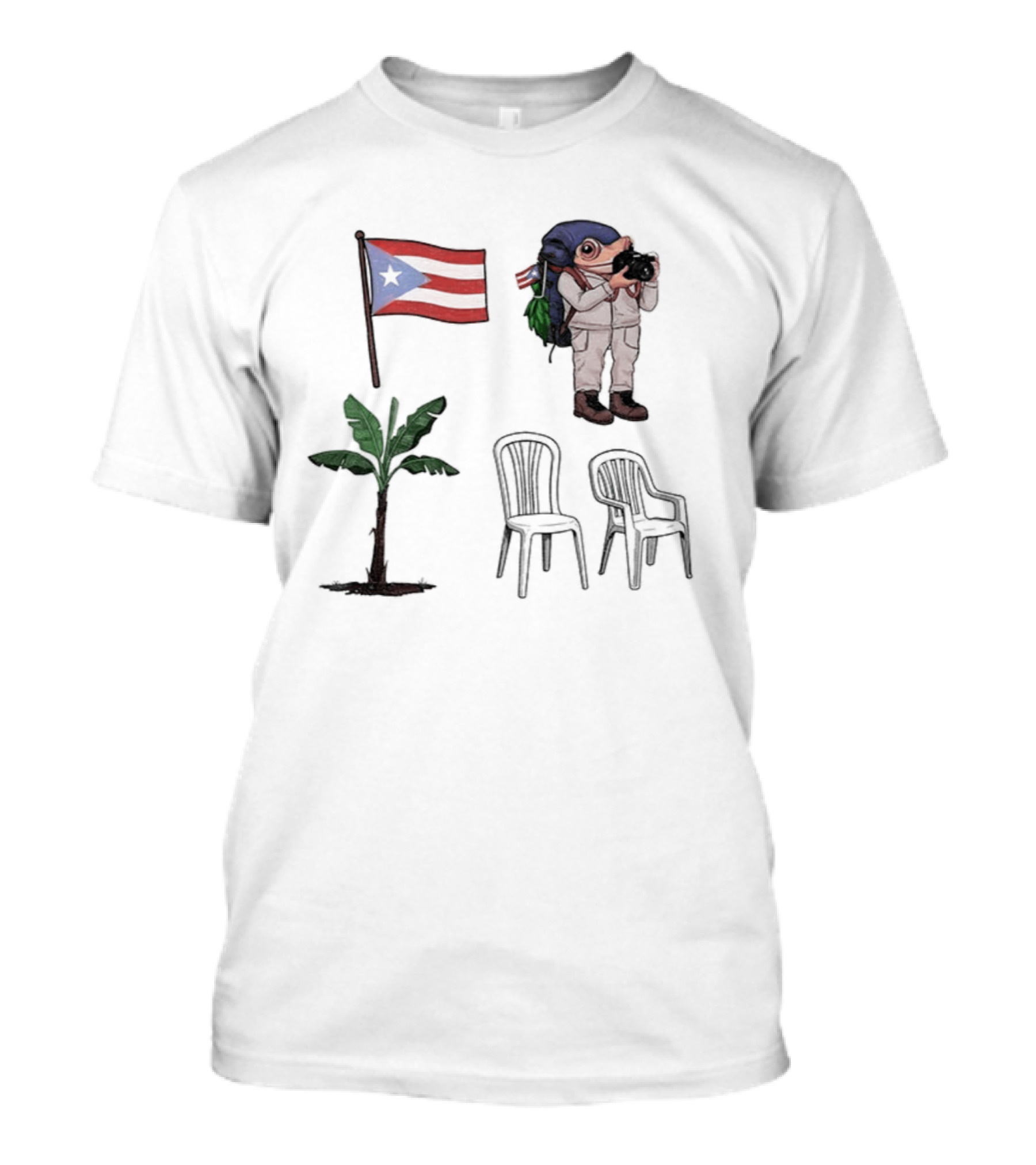 Boricua Puerto Rican Flag Coqui Palm Chairs 2025 T-Shirt