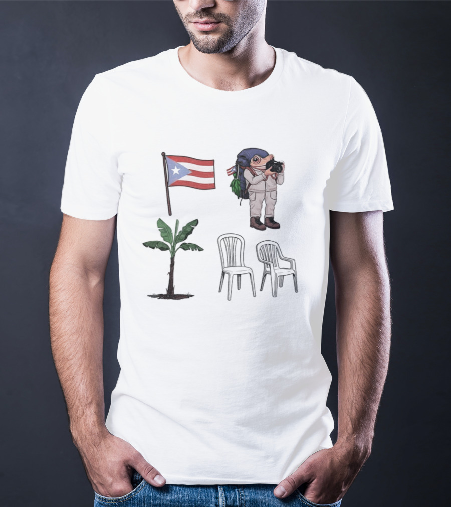 Boricua Puerto Rican Flag Coqui Palm Chairs 2025 T-Shirt