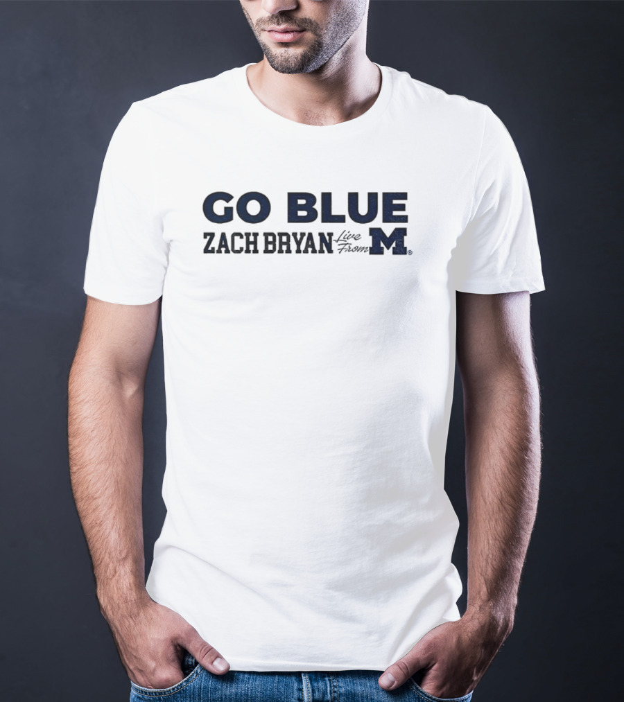 Go Blue Zach Bryan Michigan Wolverines 2025 Football T-Shirt