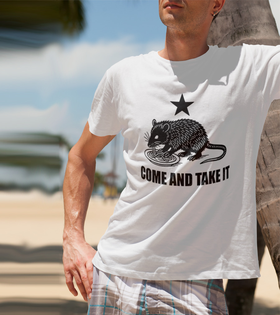 Opossum Come And Take It Flag Political Protest Statement T-Shirt