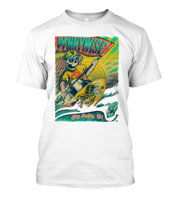 Pennywise Skeleton Surf Punk In The Park October 4 2025 San Pedro CA T-Shirt