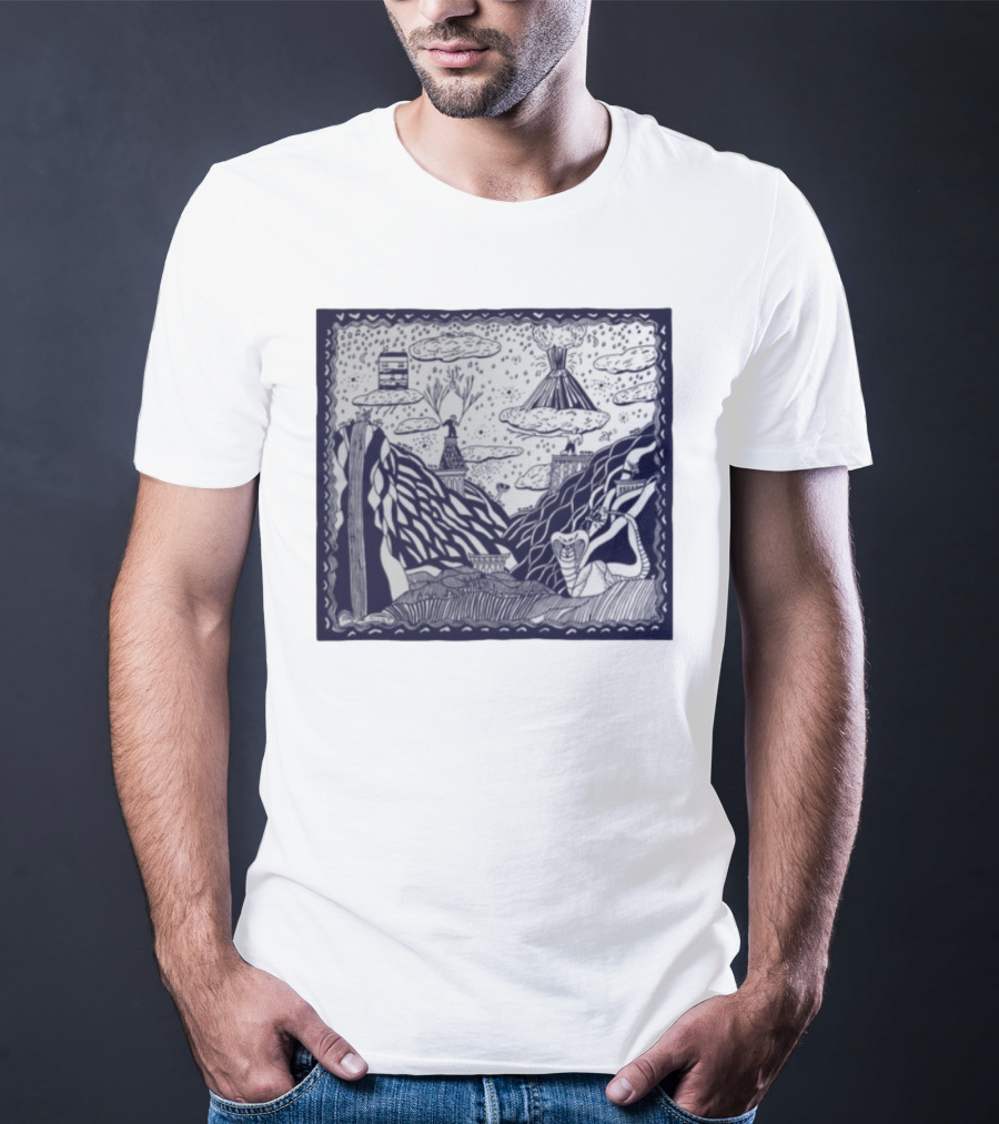 Thestorysofarca The Story So Far Album Art Snake Volcano Pattern Clouds T-Shirt