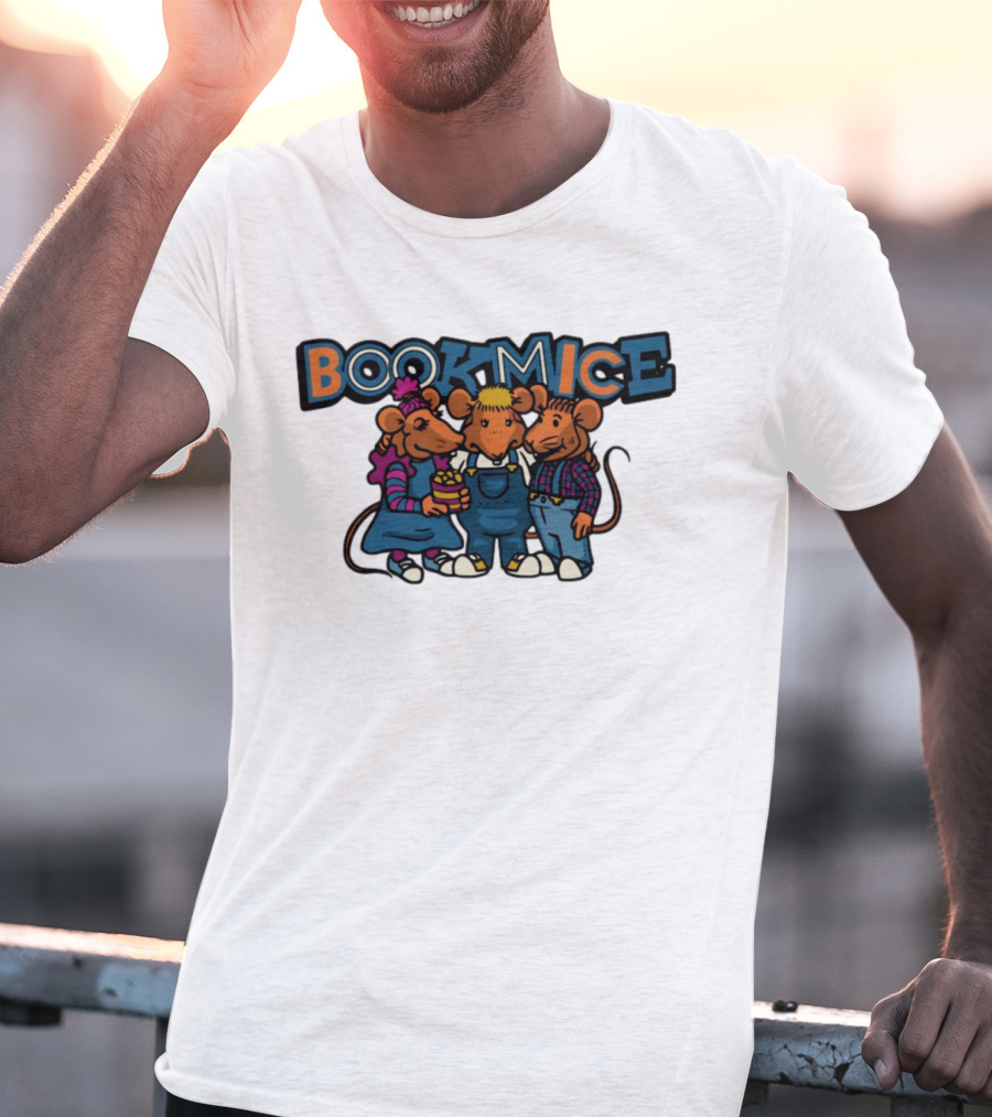 Bookmice TVO Kids Show Characters Retro Cartoon Mice Trio T-Shirt