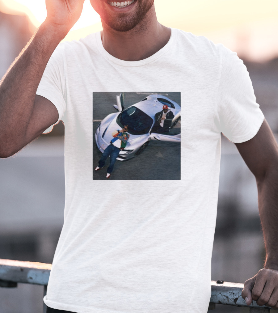 Until Night Comes Album Silver Sports Car Duo T-Shirt