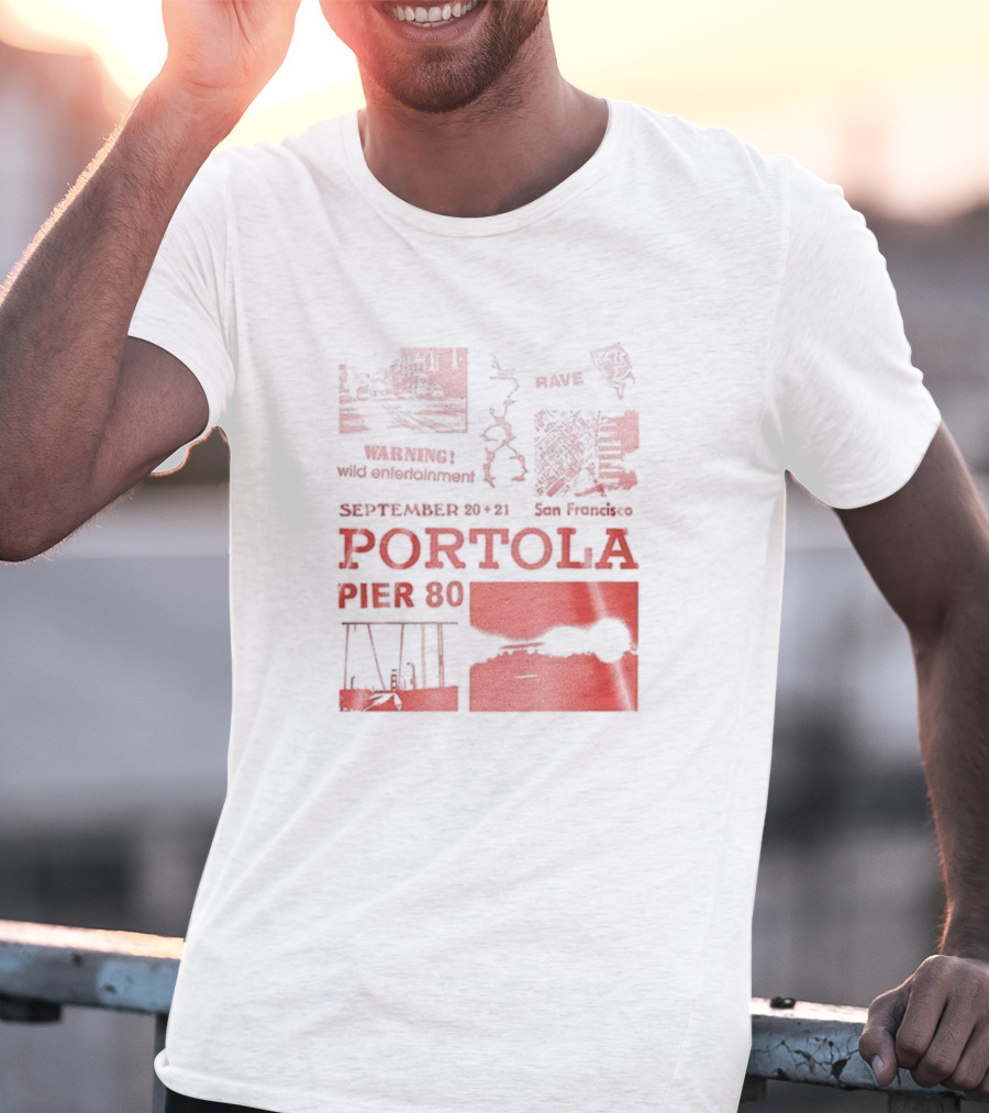 Warning Wild Entertainment Portola September 29-30 2025 San Francisco Pier 80 Lineup T-Shirt