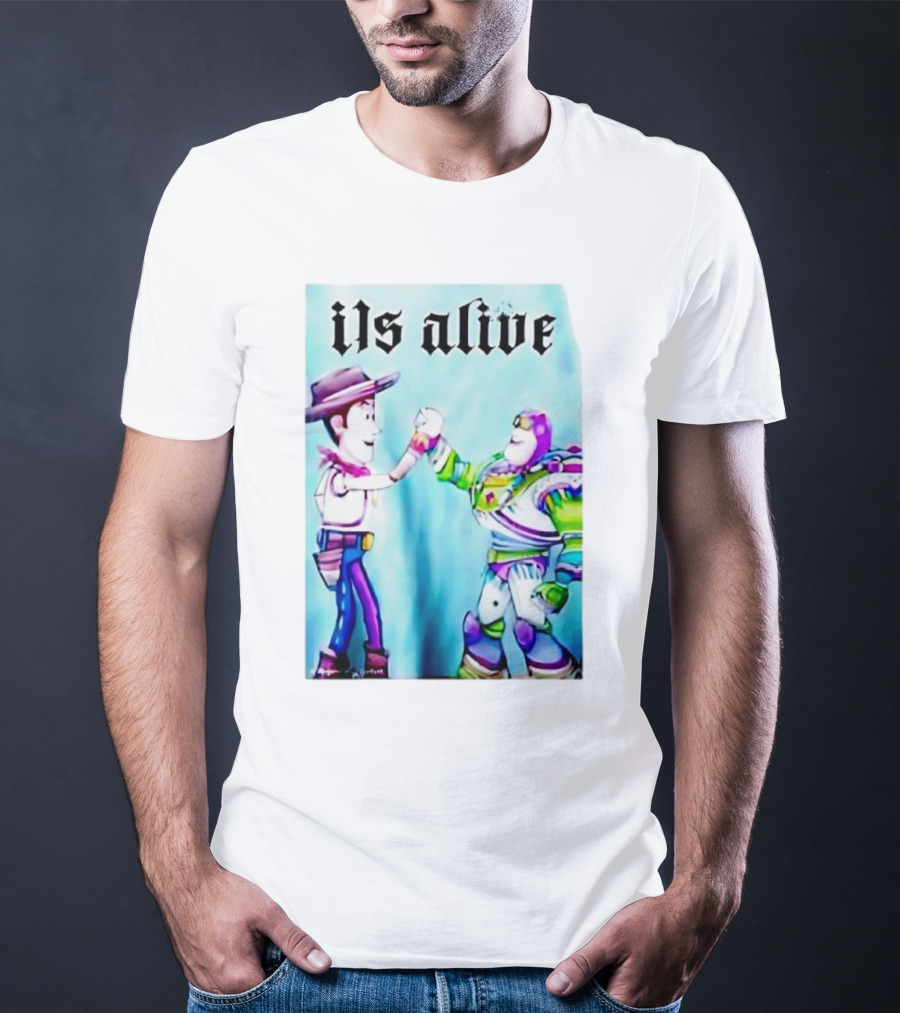 Ils Alive Woody And Buzz Lightyear Fist Bump T-Shirt