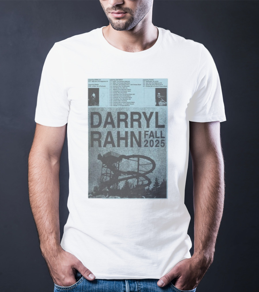 Darryl Rahn Fall Tour 2025 Water Slide Concert Dates T-Shirt