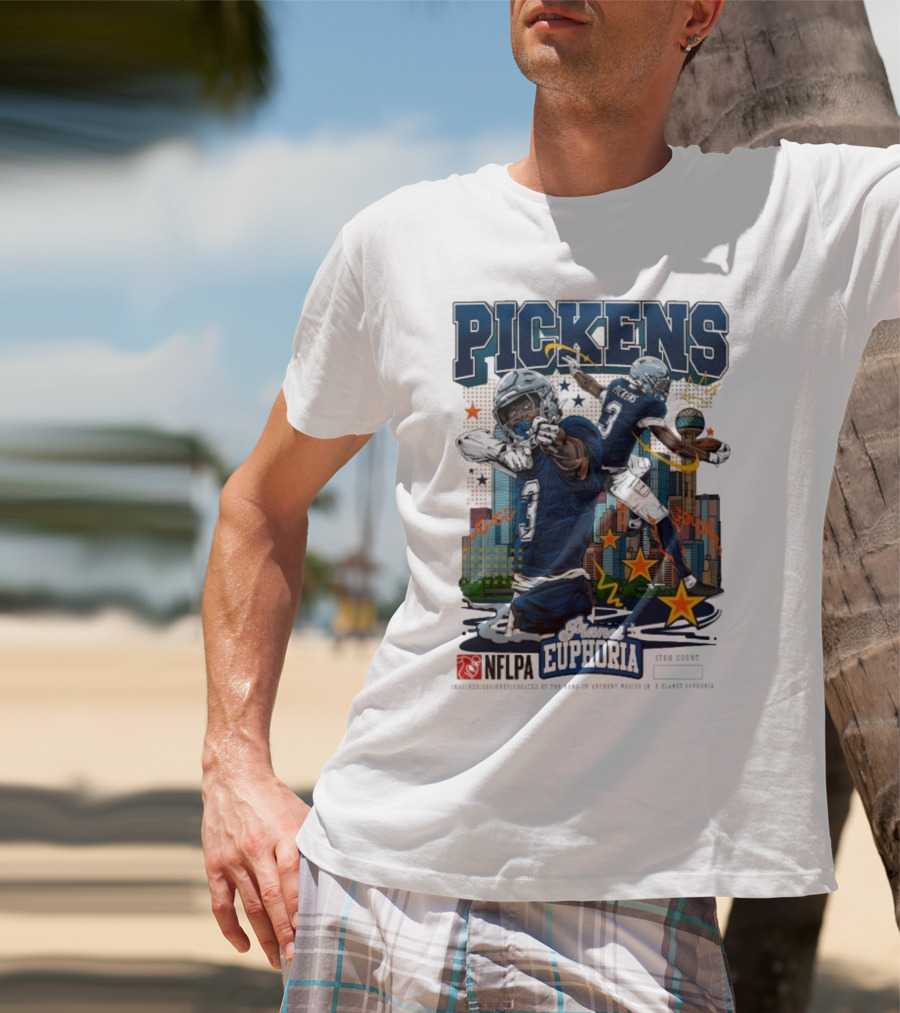 Pickens Planet Euphoria NFPLA Players Inc Iconic Sports Theme T-Shirt