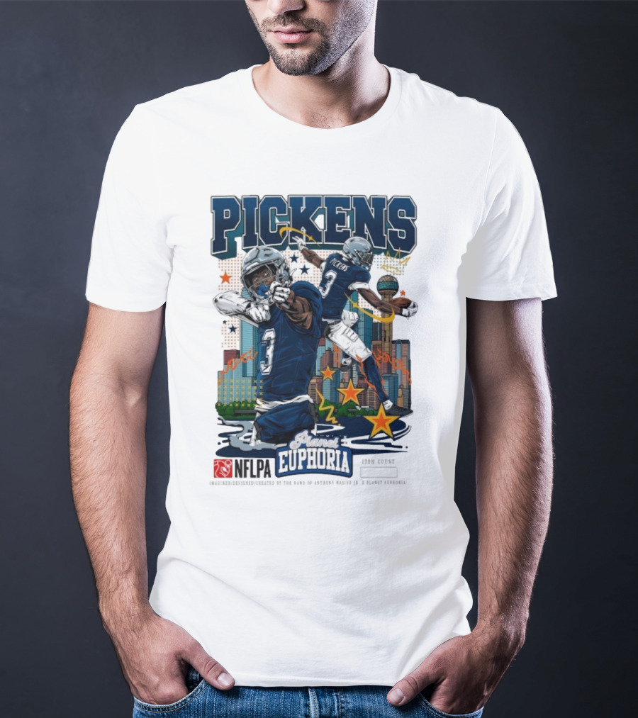 Pickens Planet Euphoria NFPLA Players Inc Iconic Sports Theme T-Shirt