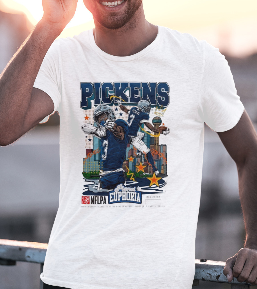 Pickens Planet Euphoria NFPLA Players Inc Iconic Sports Theme T-Shirt