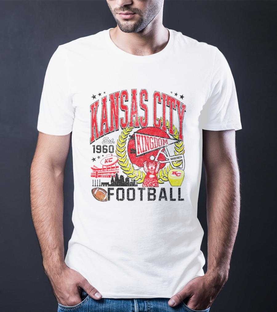 Kansas City Kingdom Chiefs Football Est 1960 T-Shirt