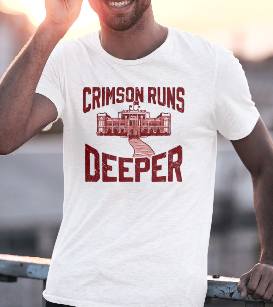University Of Alabama Crimson Tide Crimson Runs Deeper Historic Campus Design T-Shirt