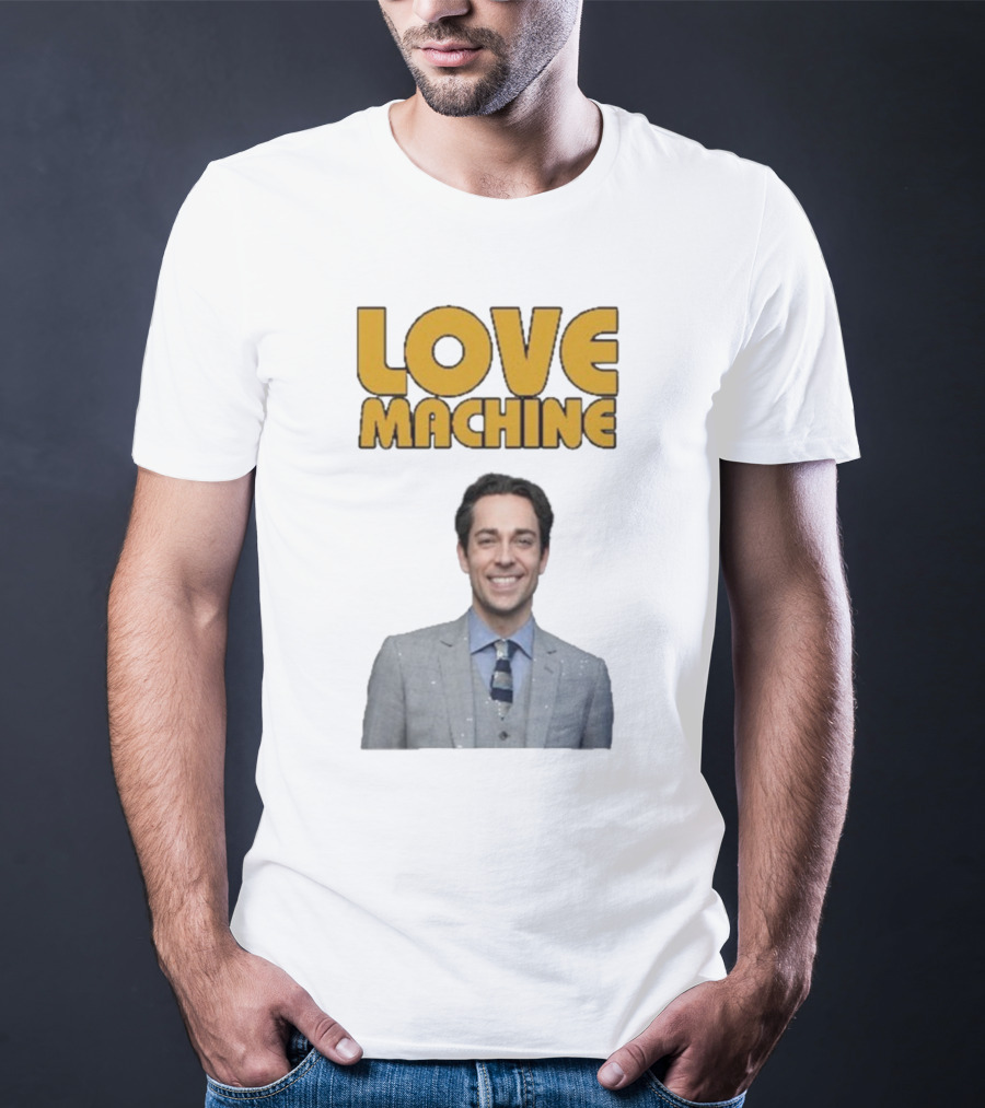 Zachary Levi Love Machine Raglan Smiling Style T-Shirt