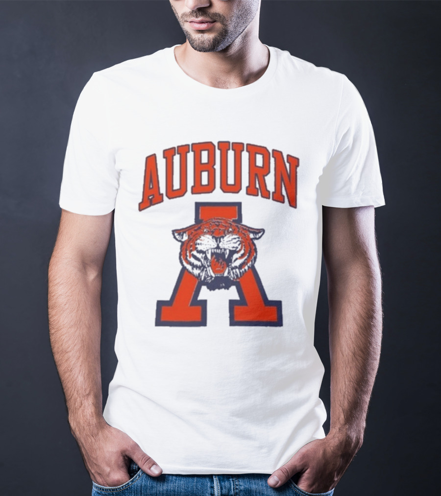 Auburn Tigers Roaring Vintage Logo Retro College Spirit T-Shirt