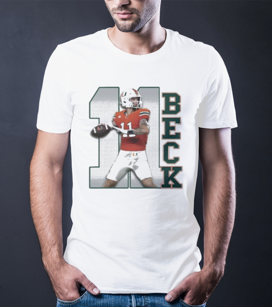 Miami Hurricanes Carson Beck #11 Player Tribute T-Shirt