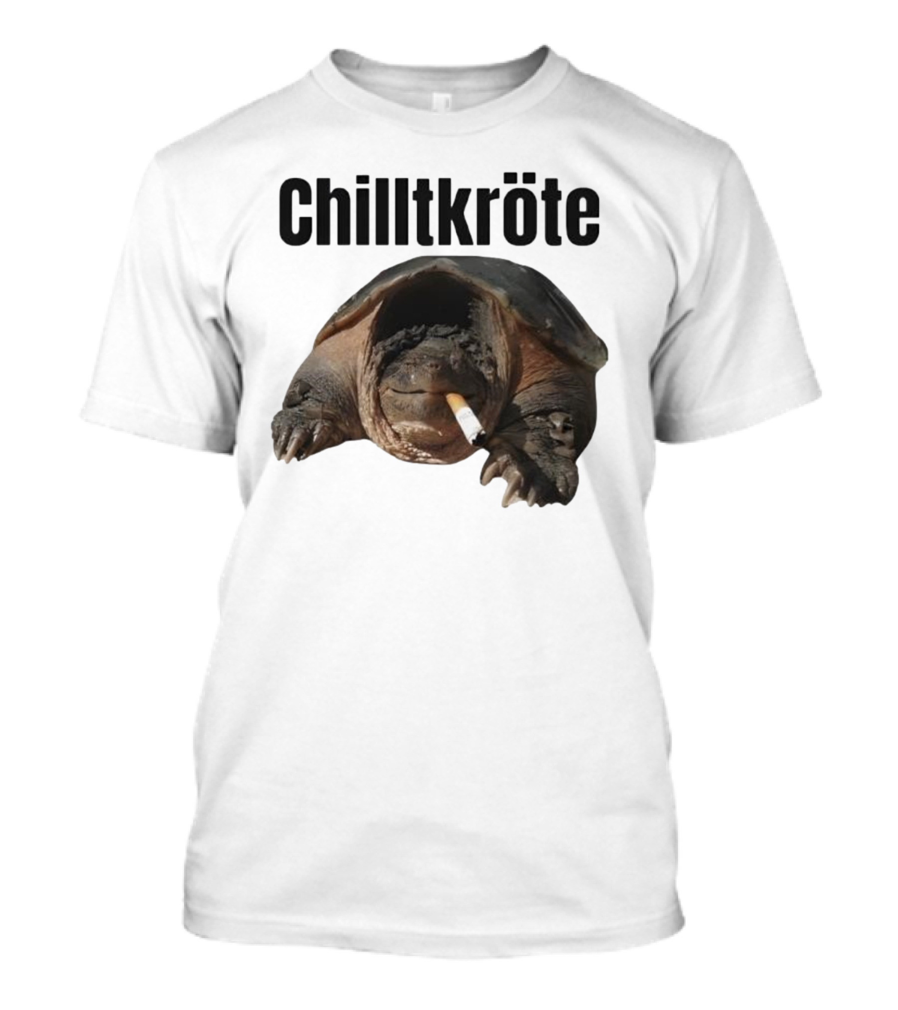 Chilltkröte Snapping Turtle With Cigarette Chelydra Serpentina T-Shirt