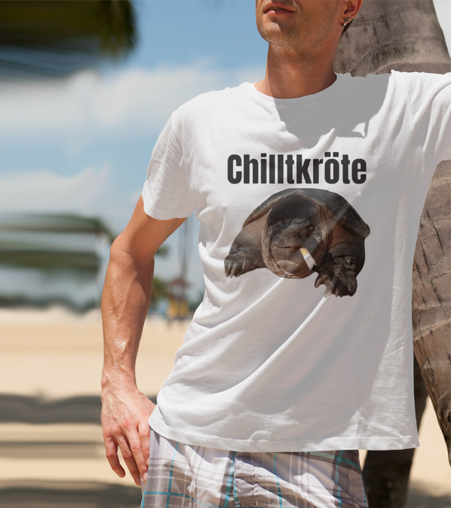 Chilltkröte Snapping Turtle With Cigarette Chelydra Serpentina T-Shirt