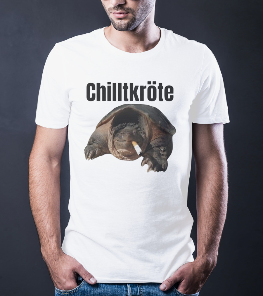 Chilltkröte Snapping Turtle With Cigarette Chelydra Serpentina T-Shirt