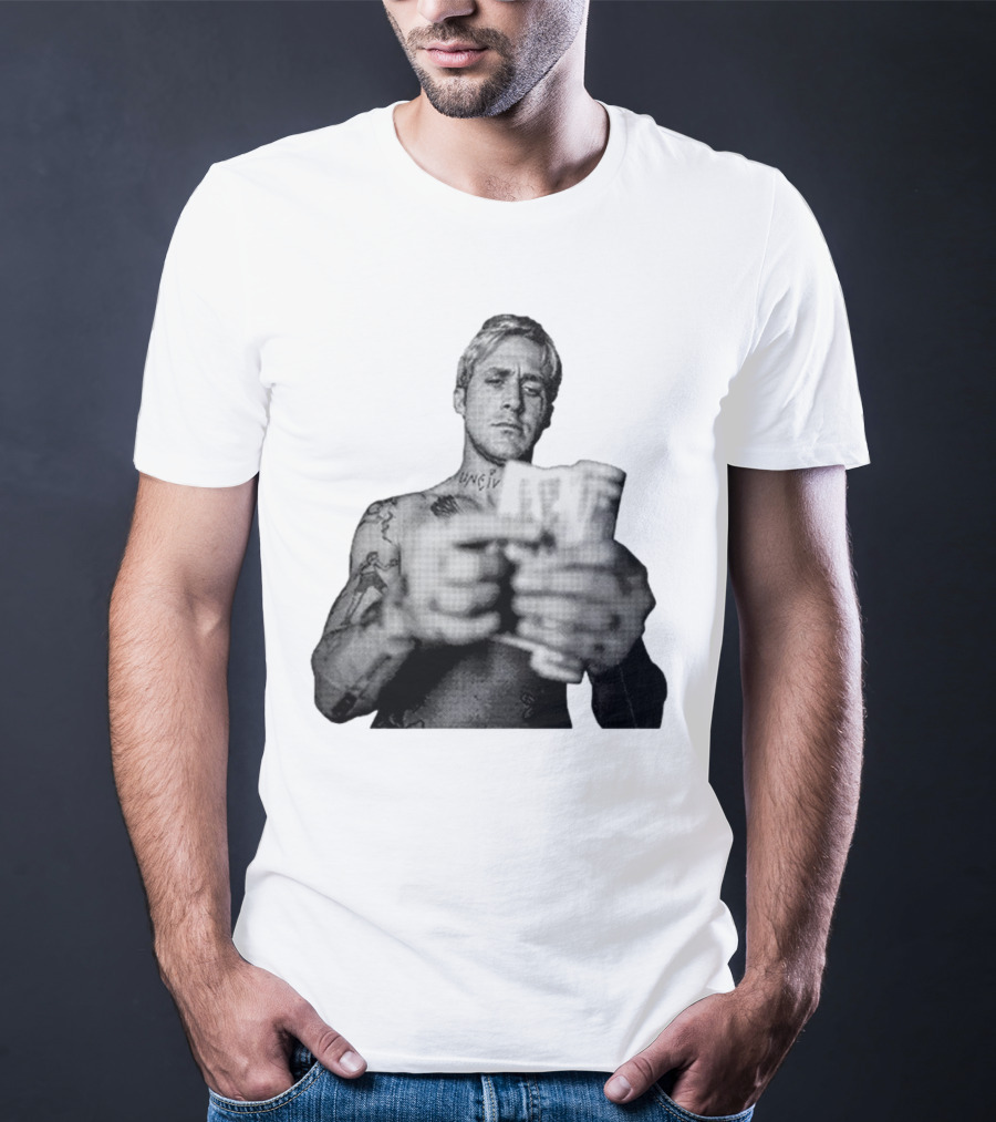 Handsome Luke Counting Money Tattoo Portrait T-Shirt