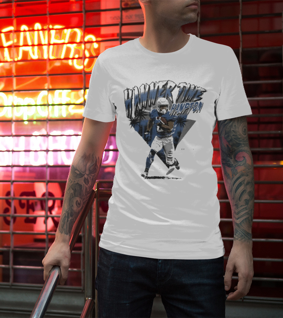 Hammer Time Hampton Los Angeles Chargers Football Palm Trees Icon T-Shirt