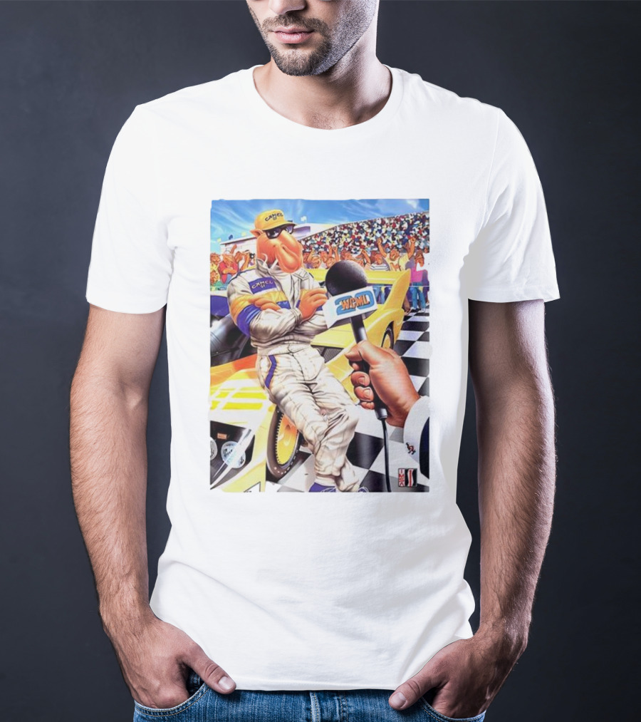 Camel GT Racing Driver Interview Checkered Flag Scene T-Shirt