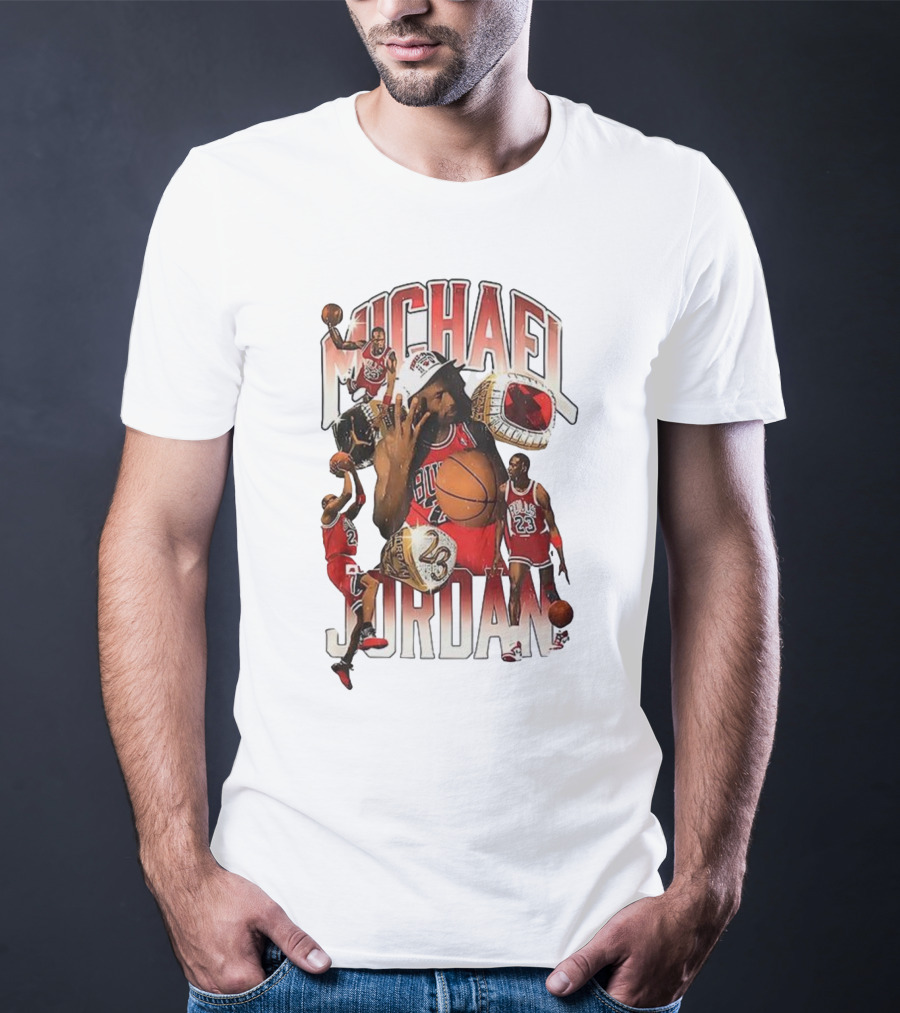 Michael Jordan NBA Bulls Champion Iconic Moments T-Shirt