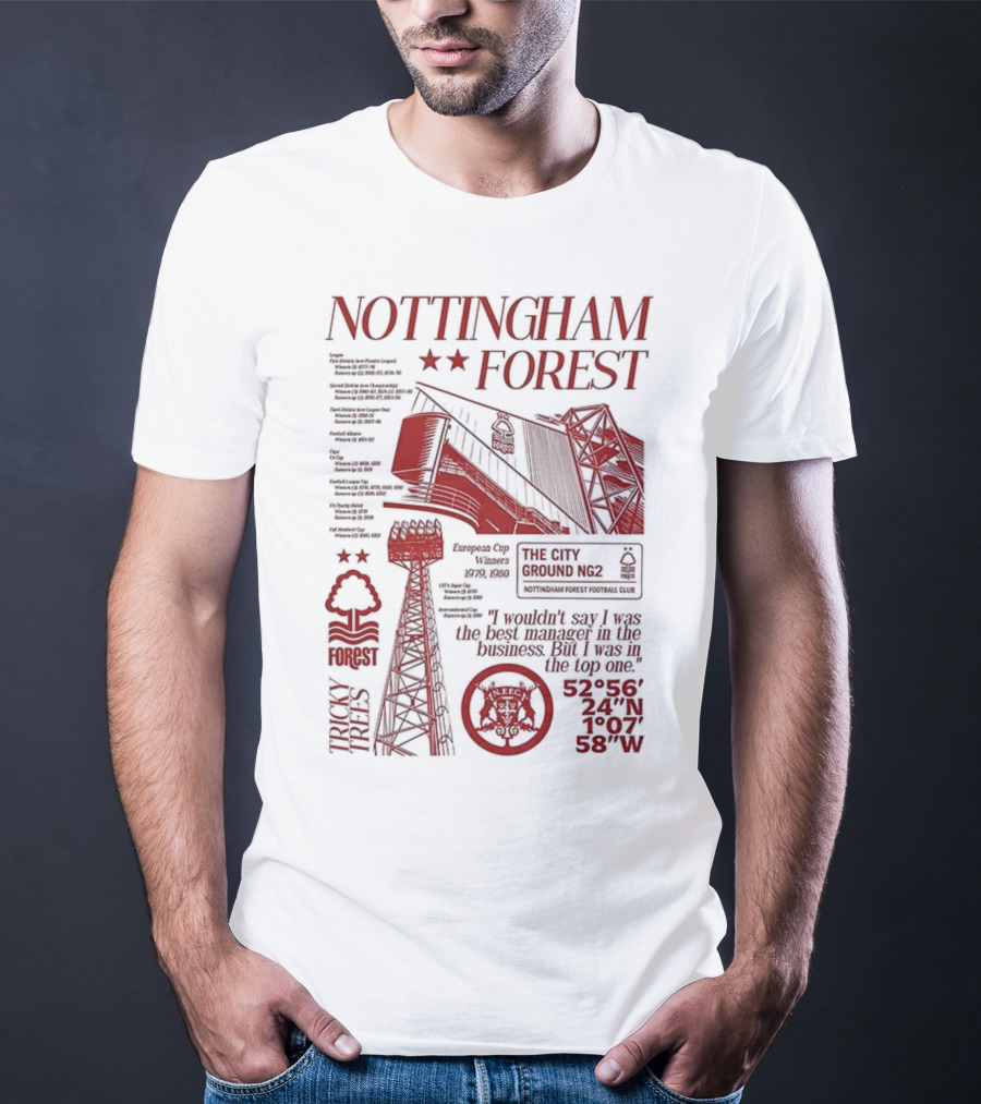Nottingham Forest Premier League City Ground Nottinghamshire Football Club T-Shirt