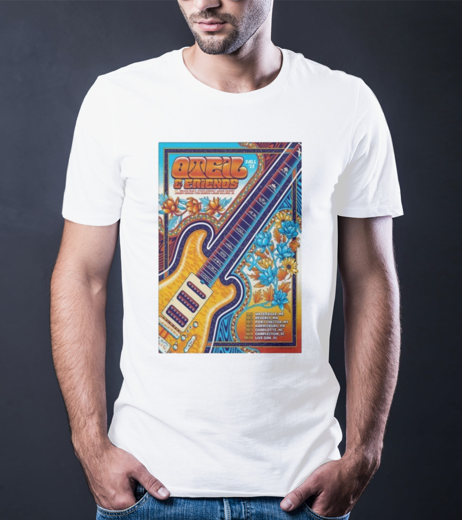 Oteil And Friends Fall 25 Tour Harrisburg PA Guitar Art T-Shirt