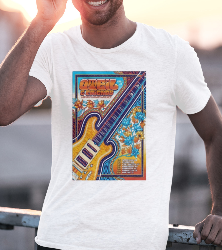 Oteil And Friends Fall 25 Tour Harrisburg PA Guitar Art T-Shirt