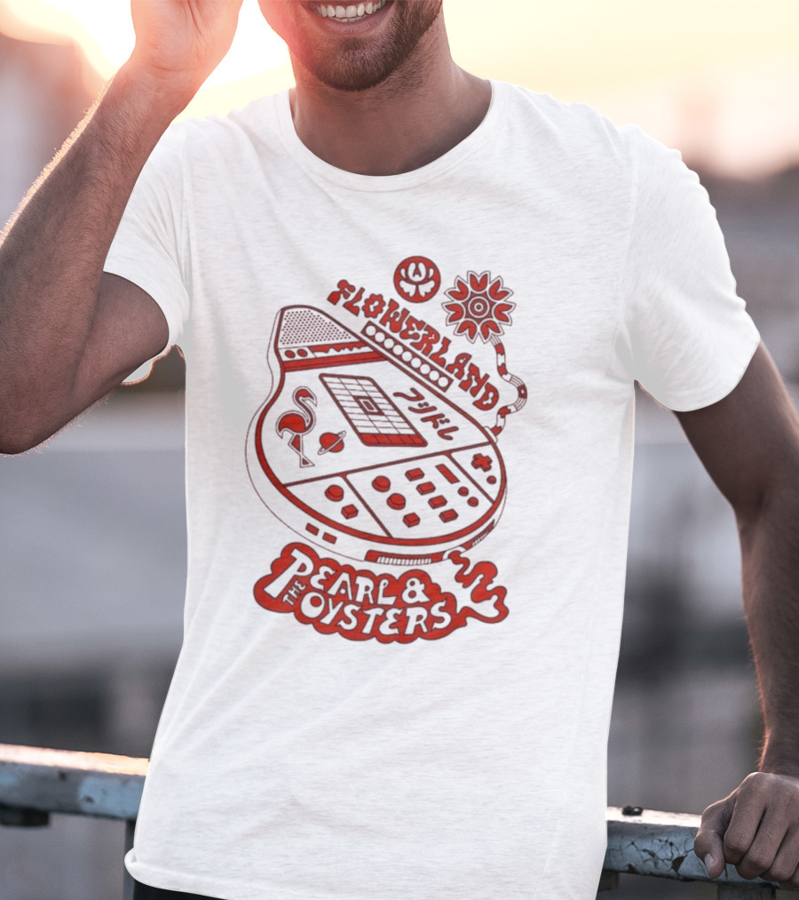 Flowerland Pearl & The Oysters Flamingo Synth Graphic T-Shirt