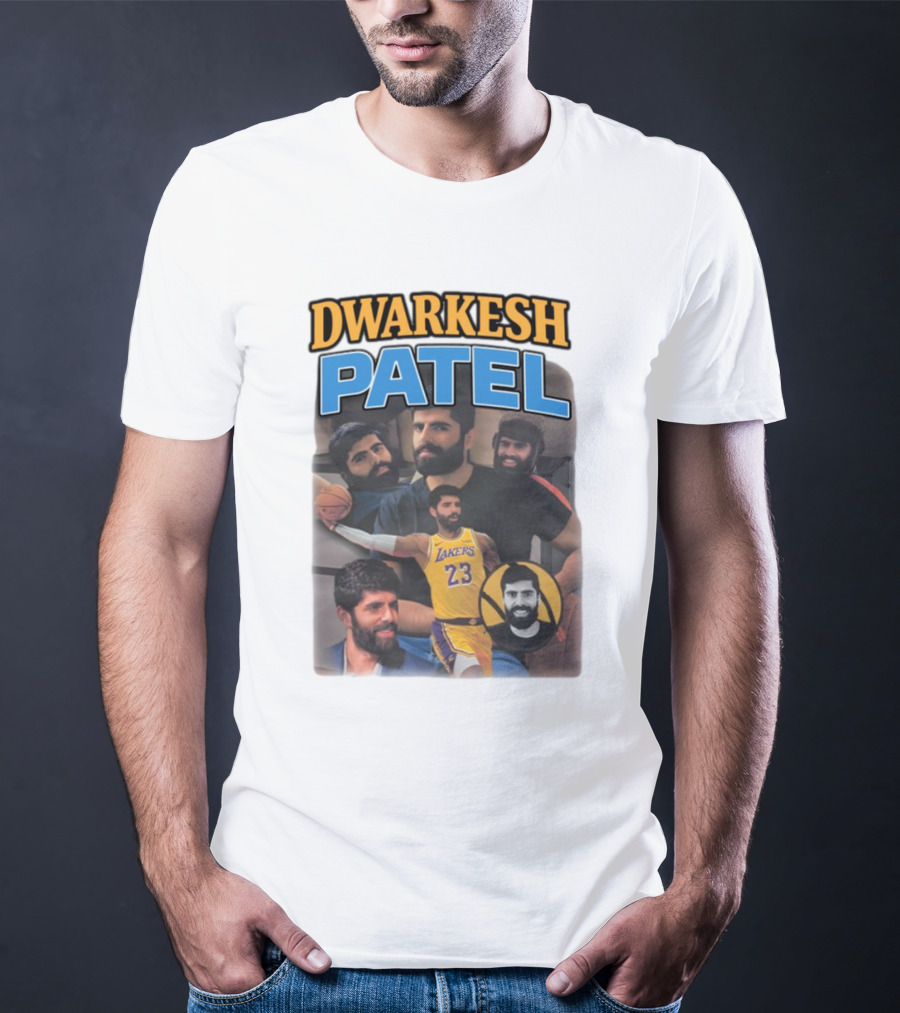 Dwarkesh Patel Lakers 23 Basketball Tribute T-Shirt